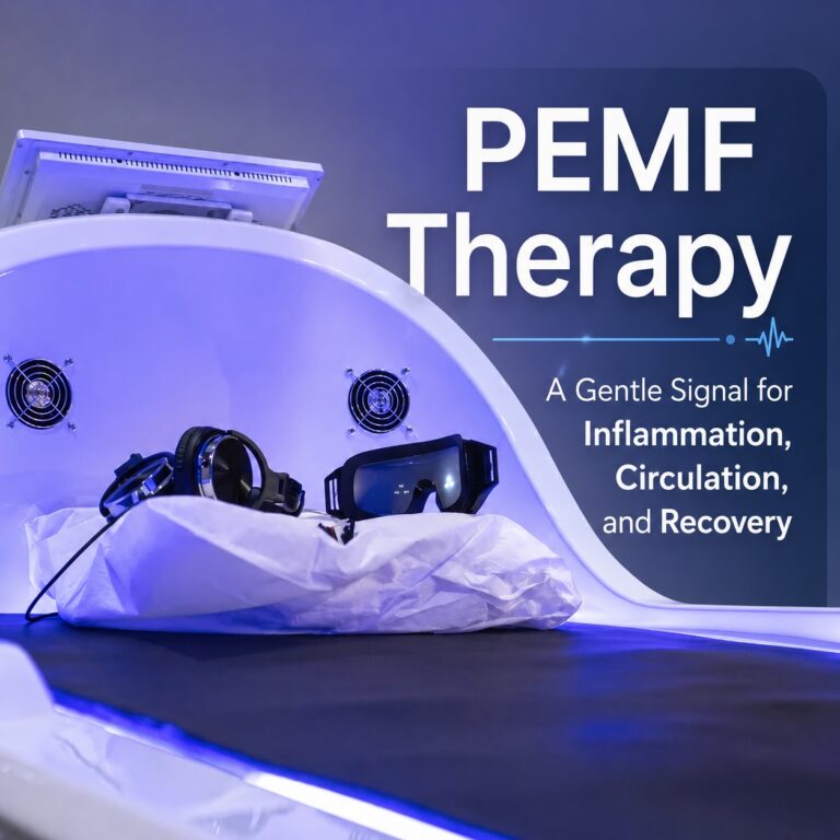 PEMF therapy mat inside the Theta Chamber at OK Theta & Wellness in Oklahoma City