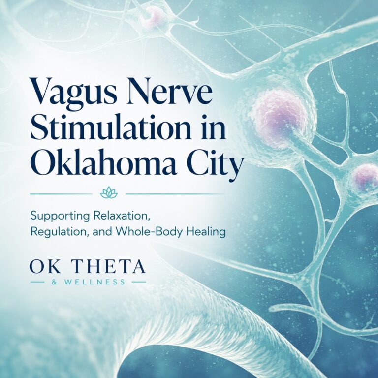 Illustration of interconnected nerve cells for an article about vagus nerve stimulation in Oklahoma City