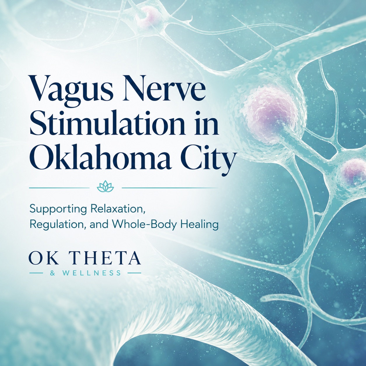 Illustration of interconnected nerve cells for an article about vagus nerve stimulation in Oklahoma City